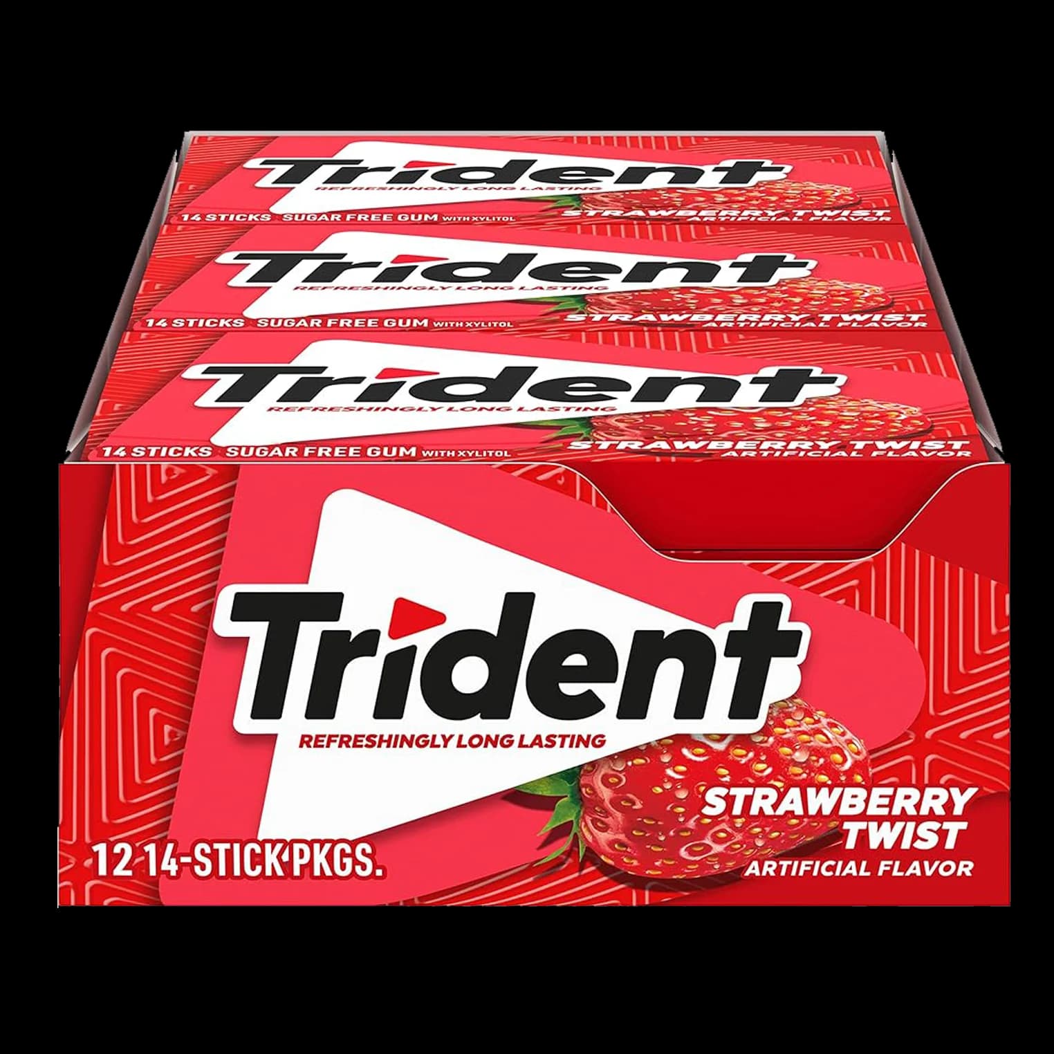 باکس آدامس تریدنت توت فرنگی Trident strawberry twist gum box