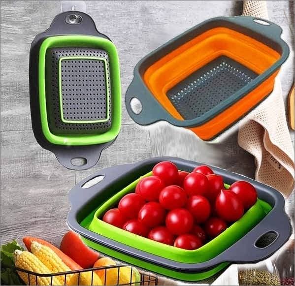 سبد آبکش سیلیکونی تاشو — تصویر ۲