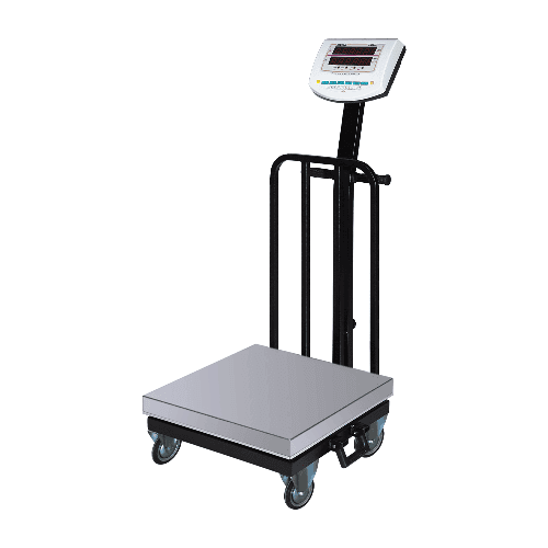 باسکول 200 کیلویی چرخ دار نمایشگر ثابت استیل محک