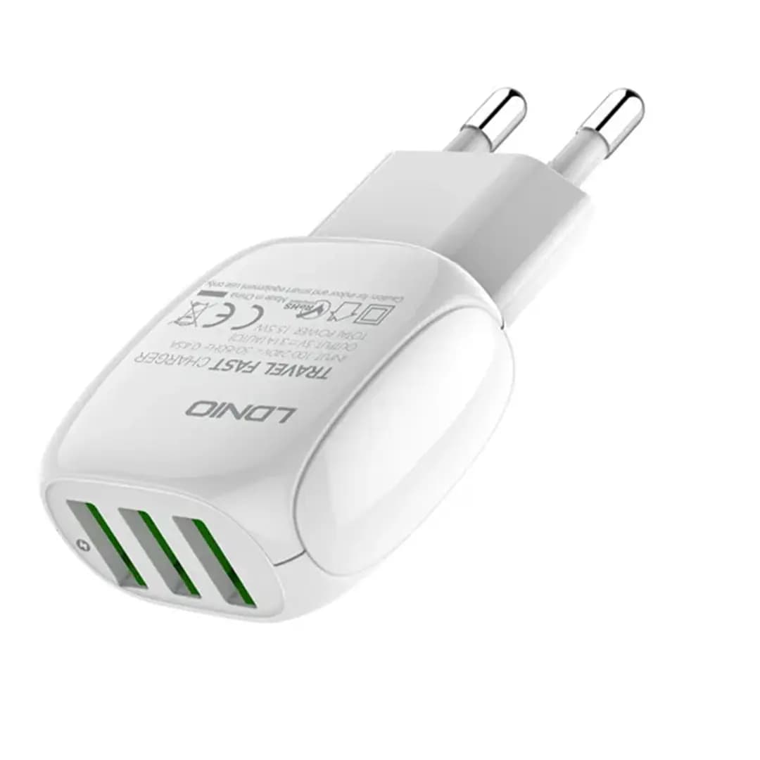 شارژر دیواری الدینیو مدل LDNIO A3315 15.5W به همراه کابل MICRO USB