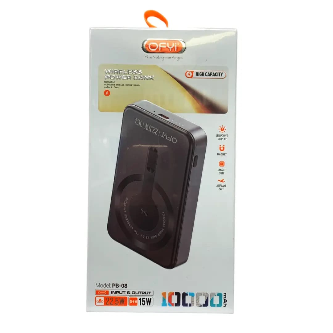 پاوربانک وایرلس 10000 میلی آمپر مدل OFYI PB-08 22.5W 10000MAH — تصویر ۴