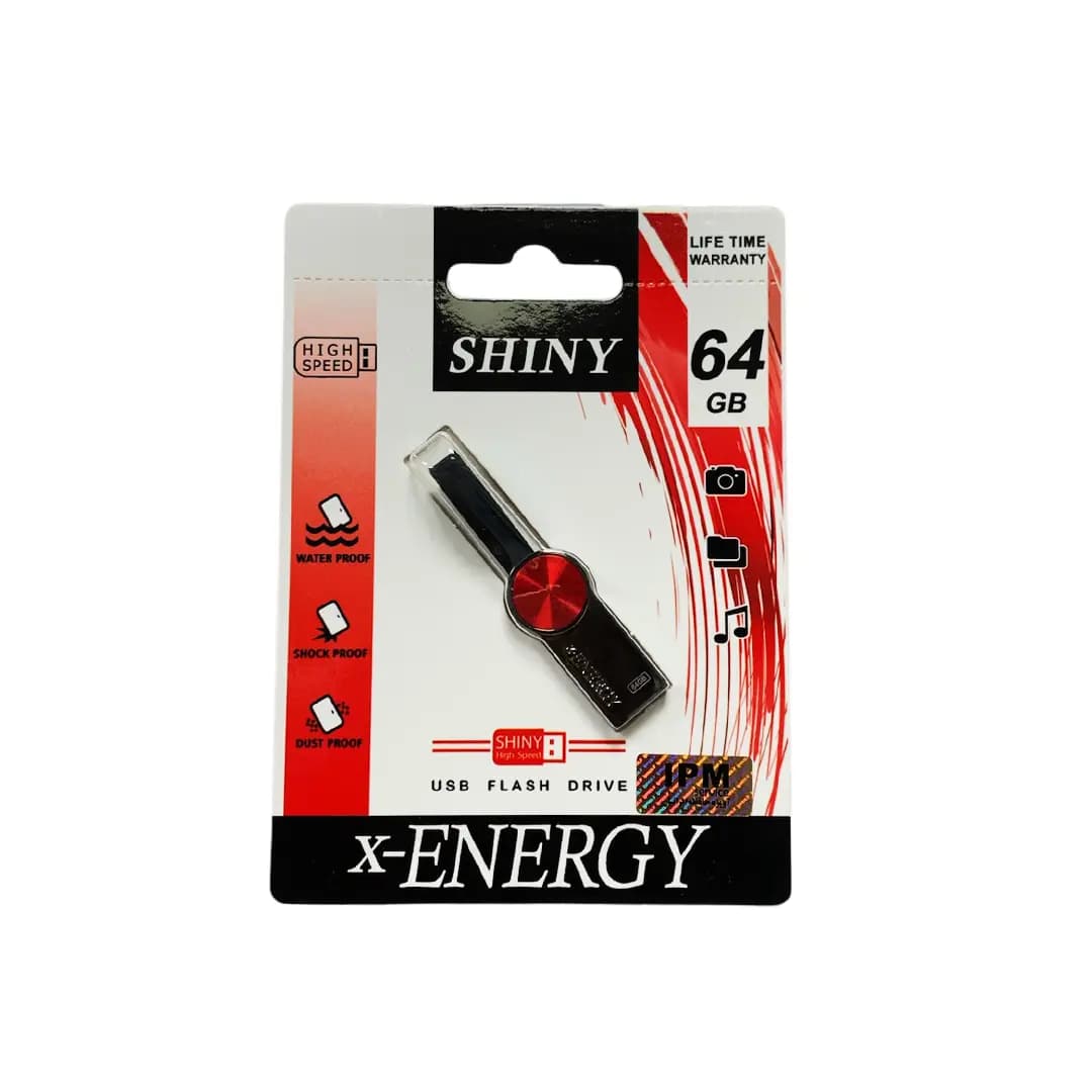 فلش مموری ایکس انرژی مدل X-ENERGY SHINY 64GB باظرفیت 64گیگابایت — تصویر ۲