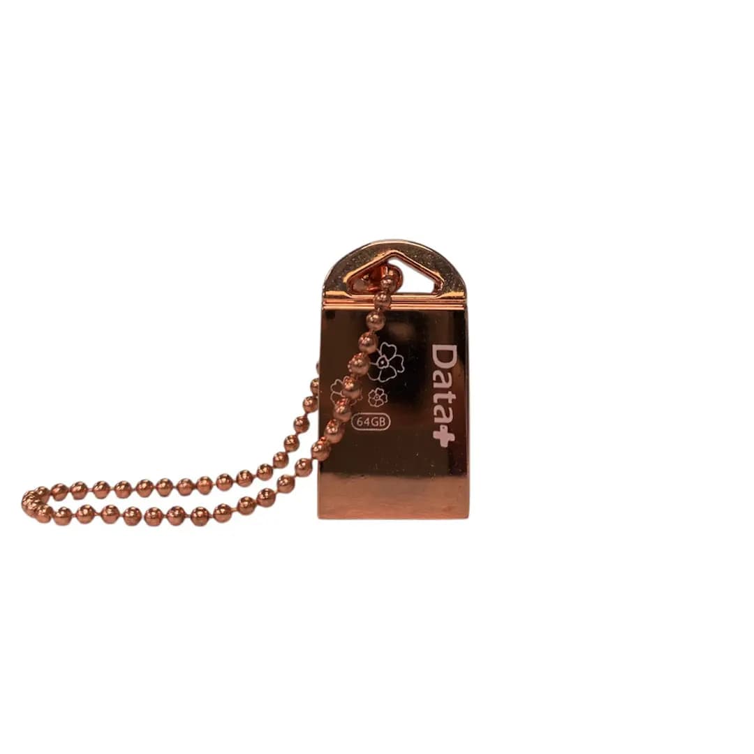 فلش مموری دیتاپلاس مدل DATAPLUS GIFT ROSE GOLD 64GB USB2.0 باظرفیت 64گیگابایت