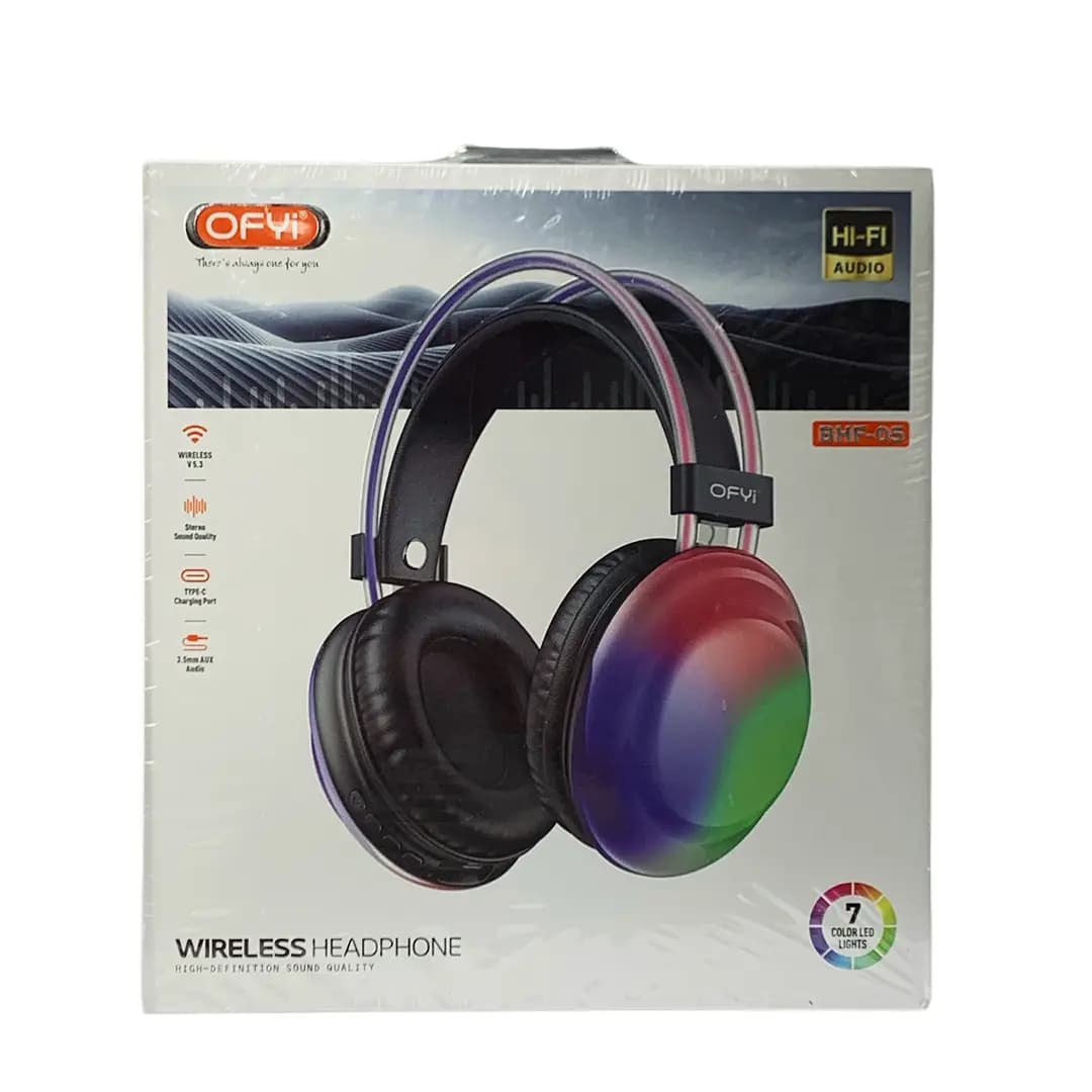 هدفون بلوتوثی OFYI مدل BHF-05 RGB — تصویر ۴