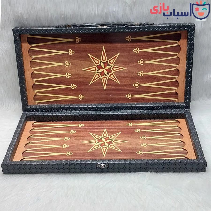 تخته نرد چرمی ساده طرح ستاره