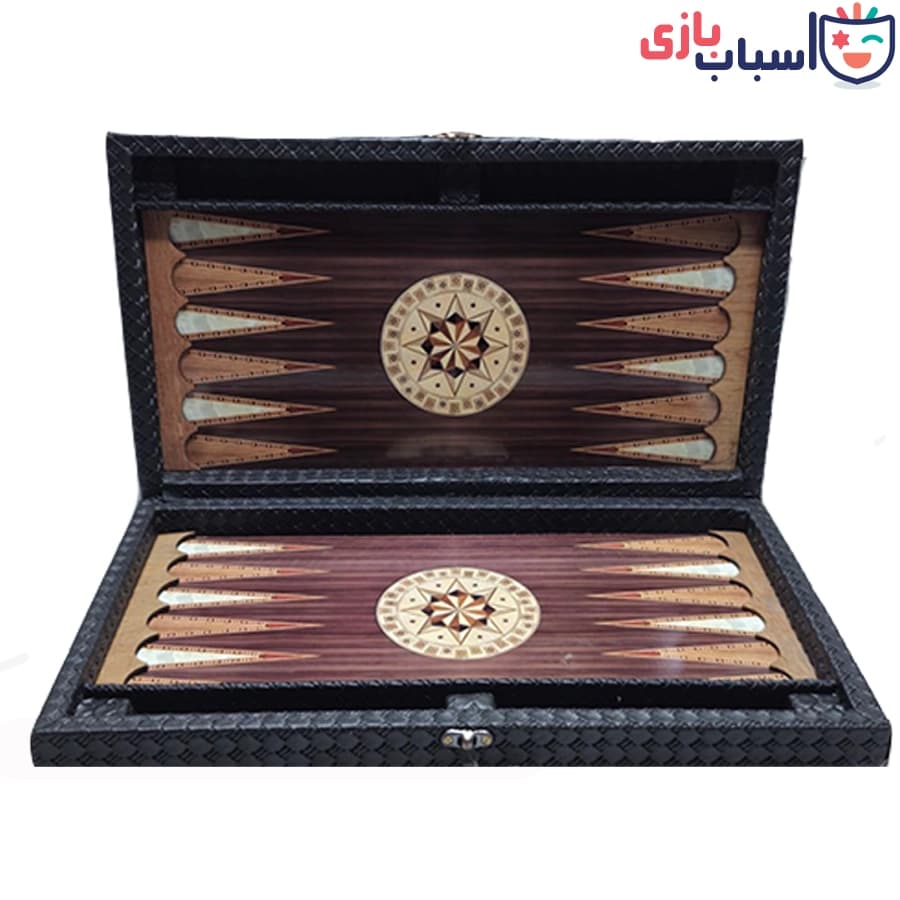 تخته نرد چرمی جامهره دار طرح فندوقی