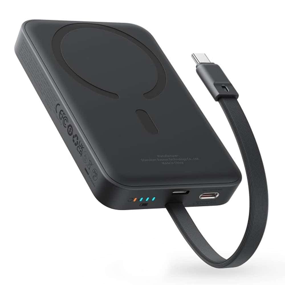 پاوربانک بی‌سیم 30 وات باسئوس مدل Magnetic Mini ظرفیت 10000 میلی آمپر ساعت — تصویر ۱۱