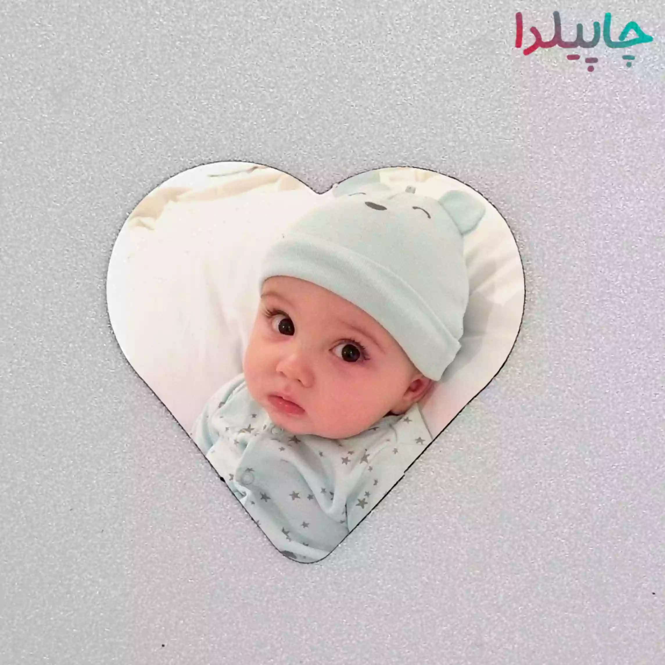 مگنت یخچال قلبی 4 سانت با چاپ عکس دلخواه — تصویر ۴