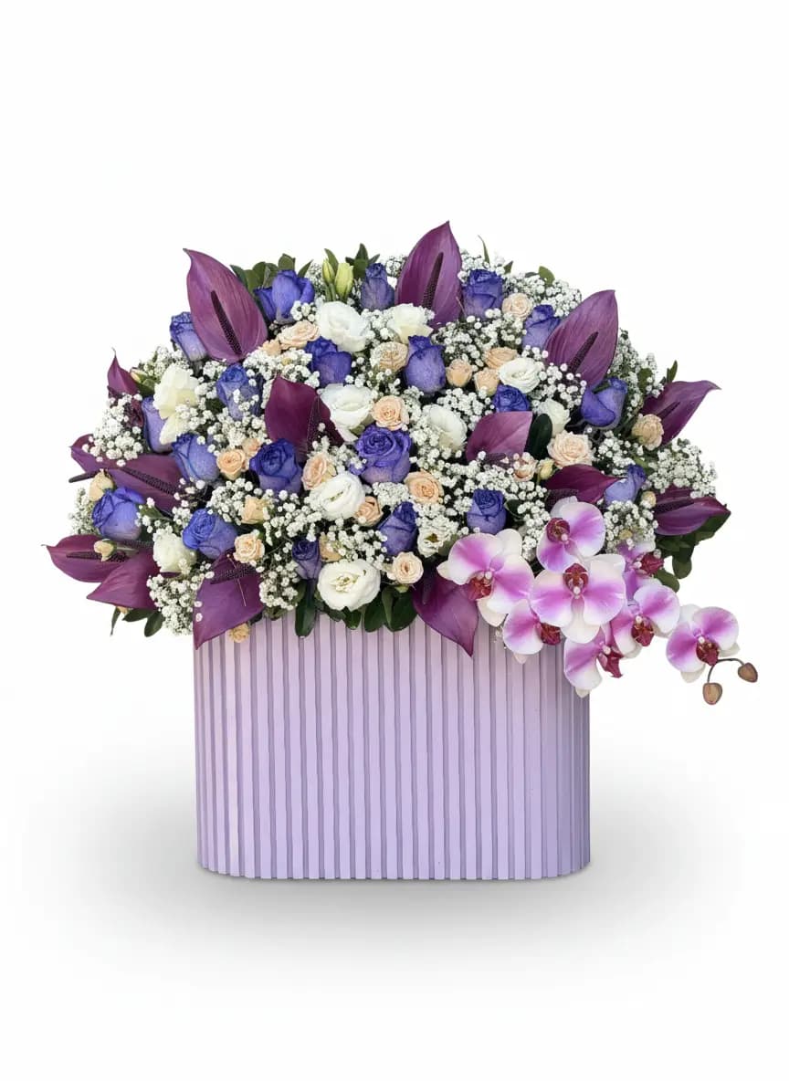 باکس گل Royal Purple | پلتفرم سبز | هایپرمارکت گل و گیاه