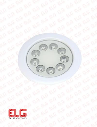چراغ توکار استخری 9 وات مولتی کالر IP68 ضد کلر Emax