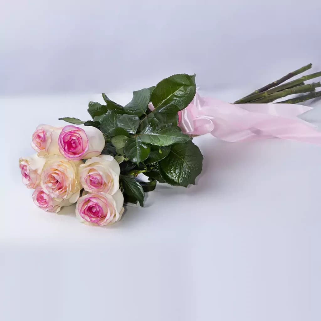دسته گل رز هلندی لب ماتیکی کد 6250 — تصویر ۲
