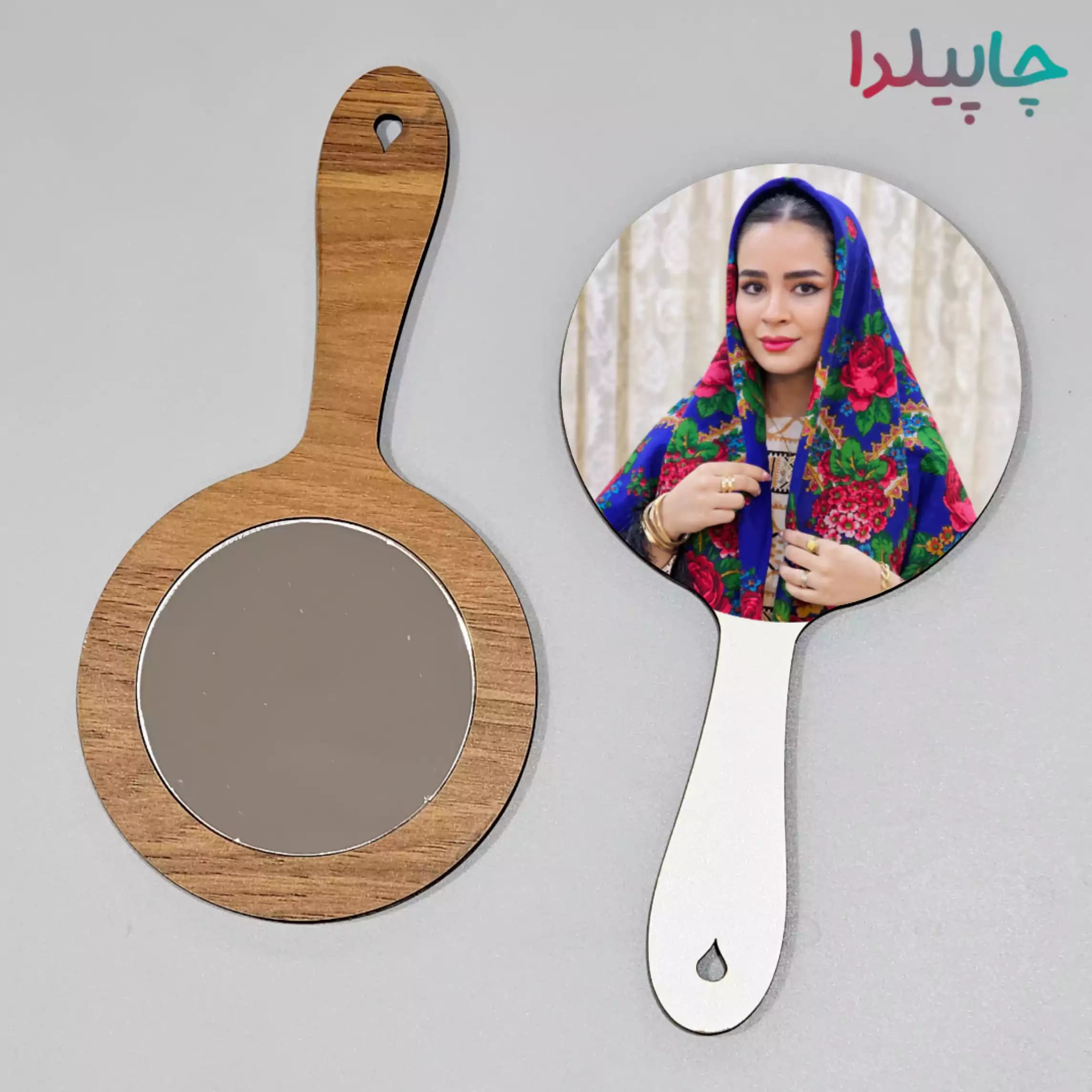 آینه دستی با چاپ دلخواه