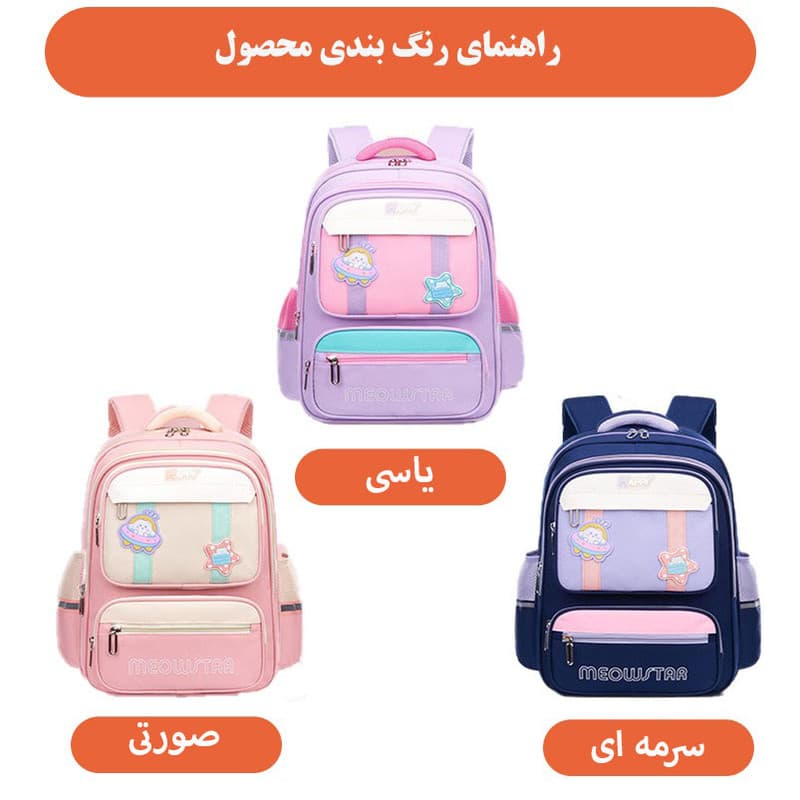 کوله پشتی مدرسه میو استار کد 5484 — تصویر ۸