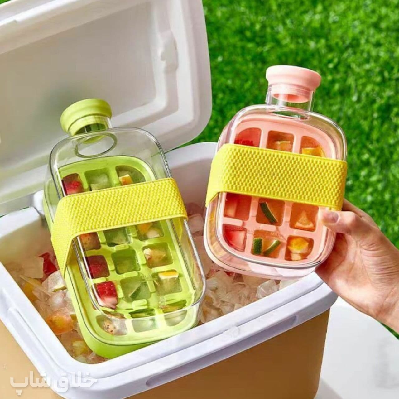 تراول ماگ یخ ساز نی دار شفاف 500ML — تصویر ۷