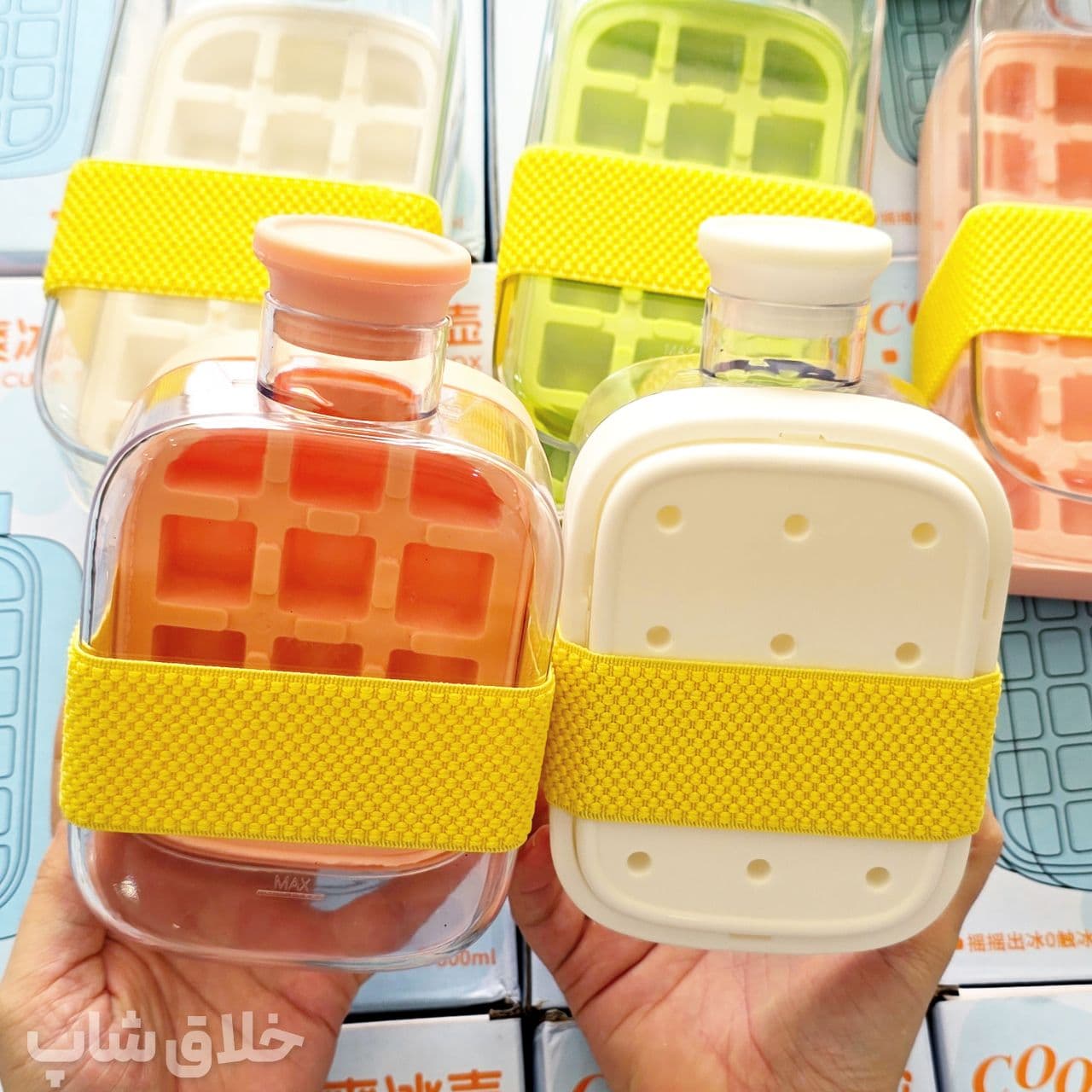 تراول ماگ یخ ساز نی دار شفاف 500ML — تصویر ۲