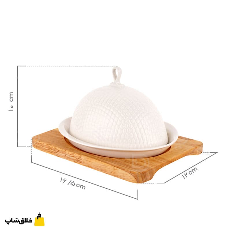 کره خوری سرامیک چوبی ریور طرح گرد کد 9569 — تصویر ۲