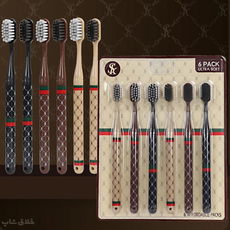 مسواک خانواده 6 عددی مدل لاکچری Ultrasoft — تصویر ۴