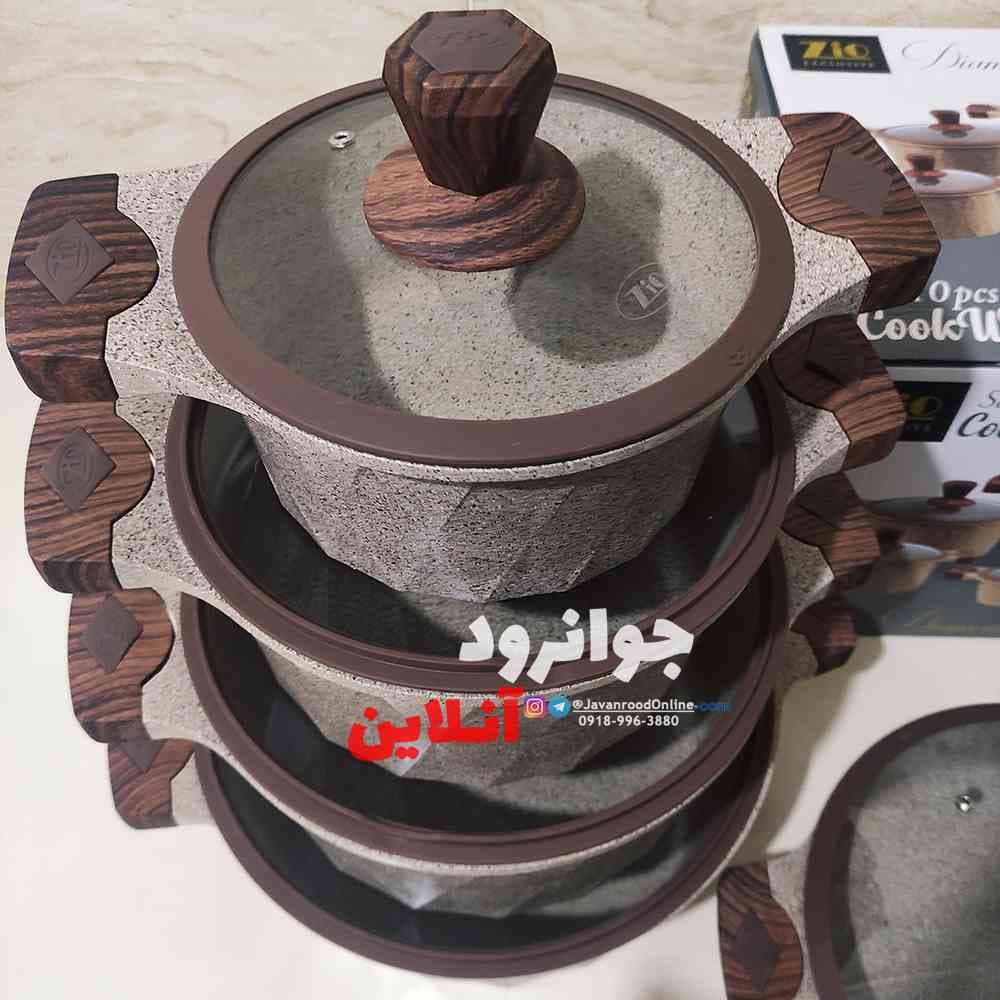 سرویس قابلمه دایموند زیو 10 پارچه Z-7110 کرایه در محل — تصویر ۳
