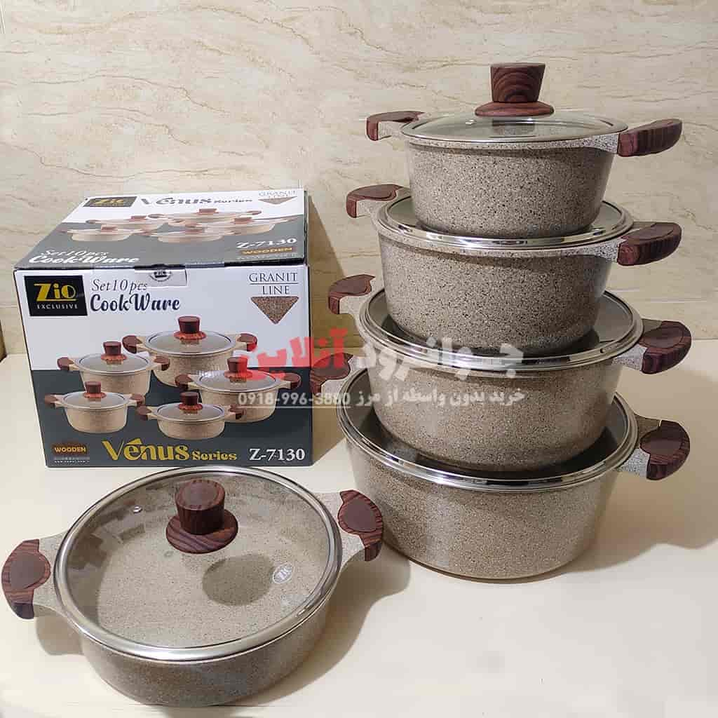 سرویس قابلمه زیو طرح ونوس 10 پارچه Venos Z-7130 کرایه در محل — تصویر ۳