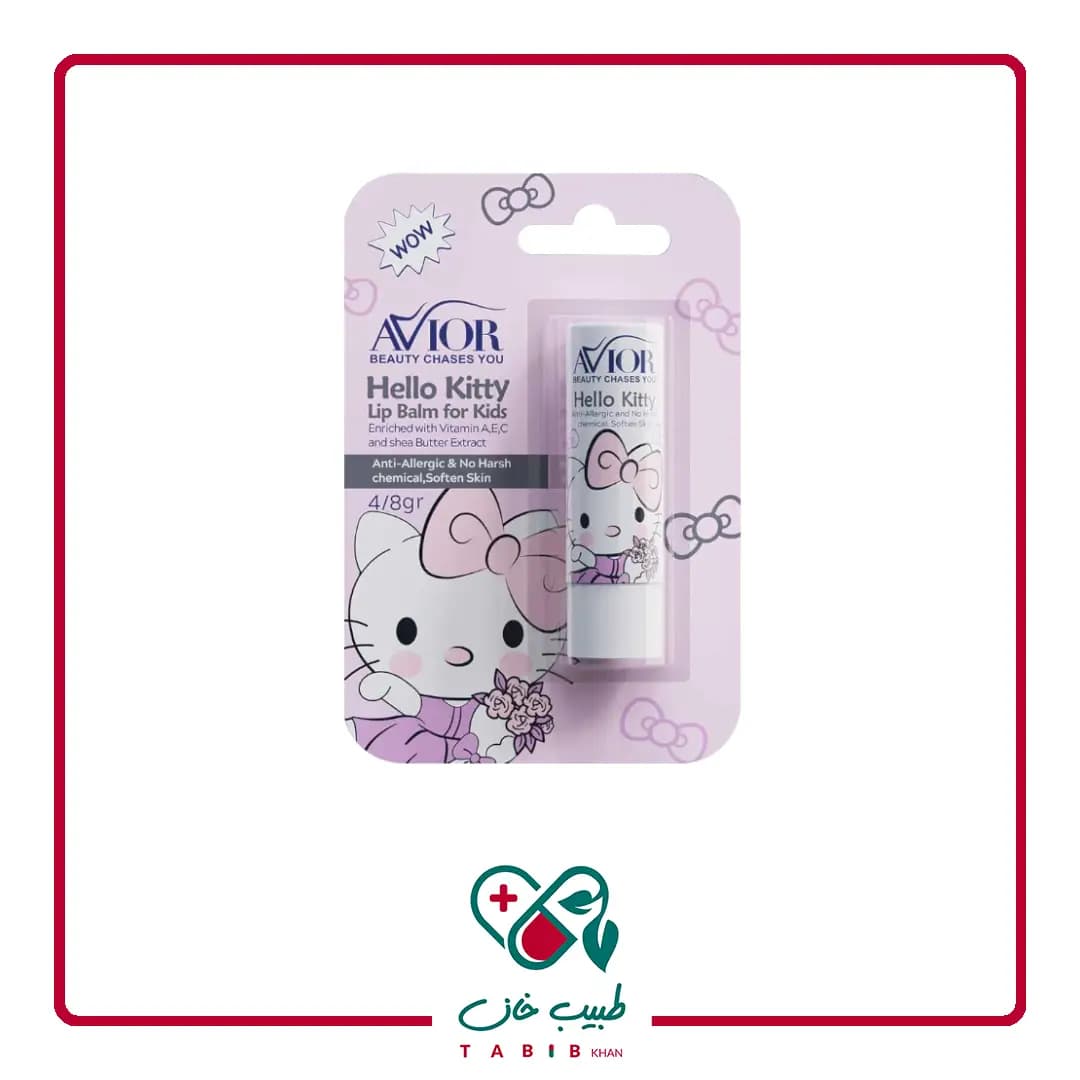 بالم لب کودک اویور مدل هلو کیتی/Avior Baby Lip Balm Hello Kitty Model