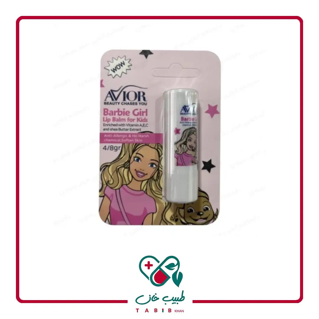 بالم لب کودک اویور مدل باربی/Avior Baby Lip Balm Barbie Model