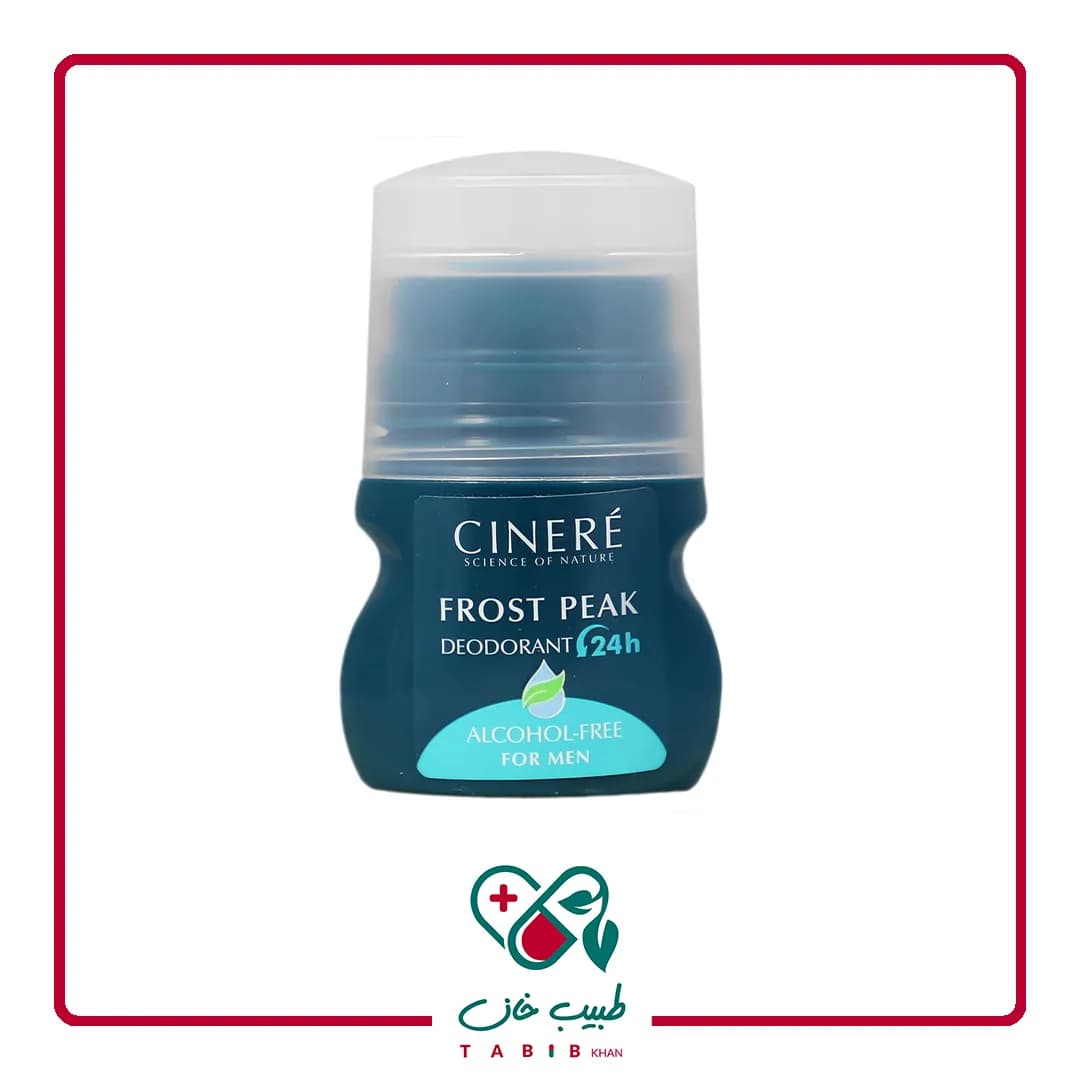 رول ضد تعریق مردانه سینره مدل فرست پیک حجم 50 میلی لیتر/Deodorant Frost Peak Cinere 50 ML