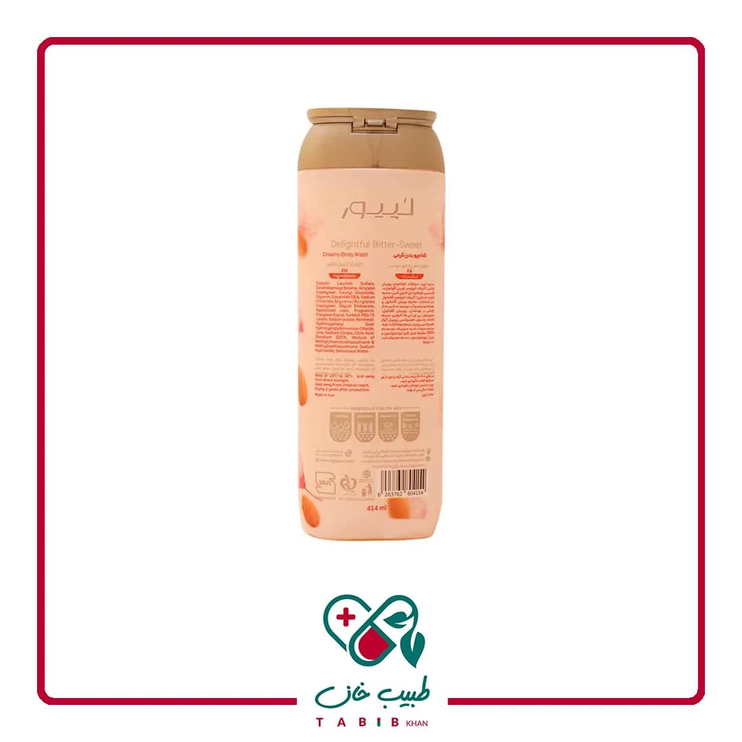 شامپو بدن کرمی شکوفه بادام لپیور 414 میلی لیتر/Lapure Almond Blossom Body Wash 414 ml — تصویر ۲