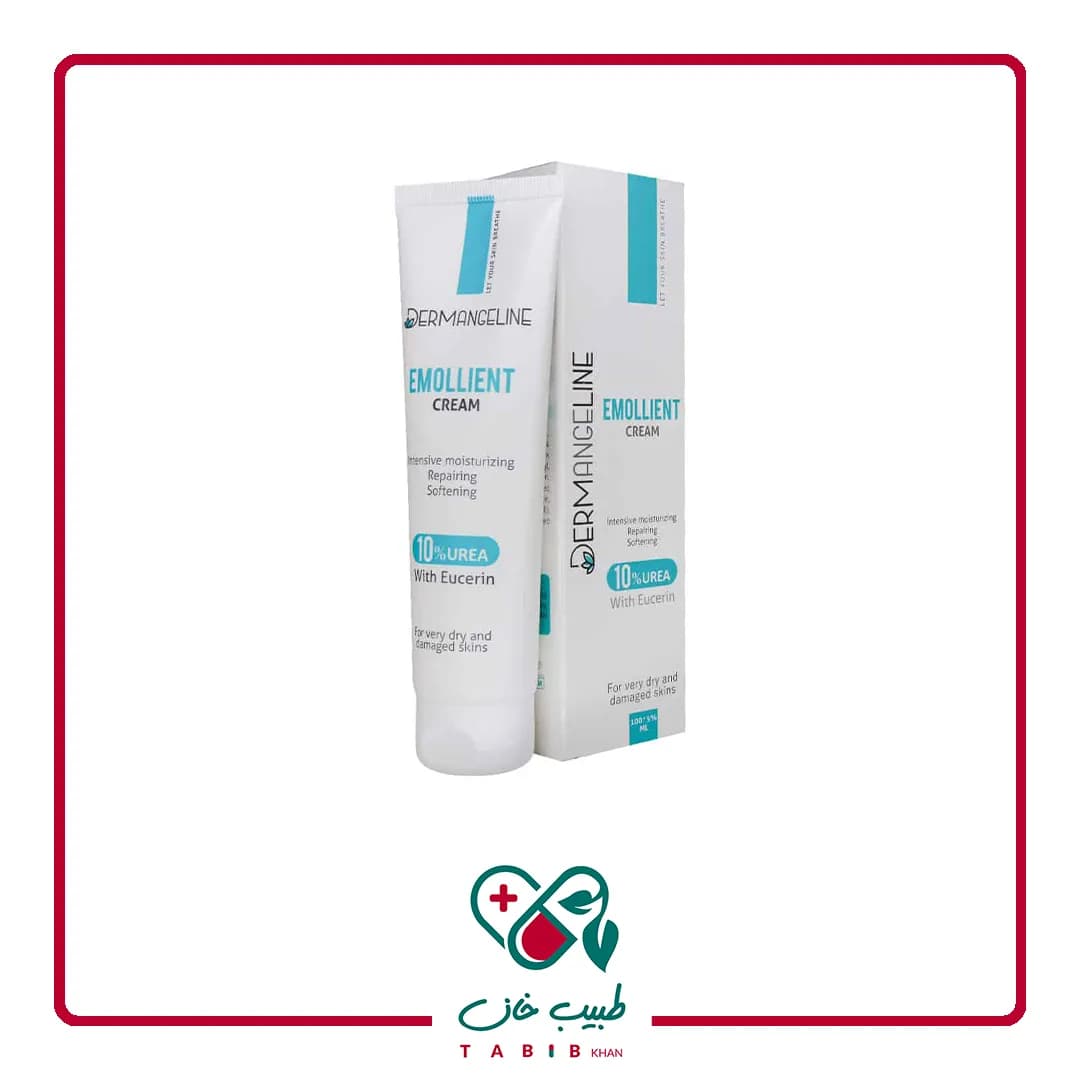 کرم نرم کننده اوسرین و اوره 10 درصد درم انجلین 100 میلی لیتر/Dermangeline 10 Urea With Eucerin Emollient Cream 100 ml