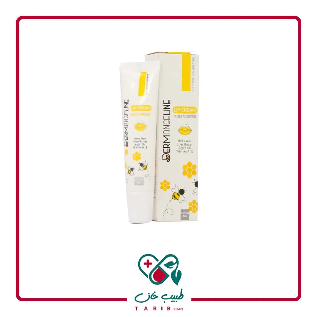 کرم مرطوب کننده لب درم انجلین 15 میلی لیتر/Dermangeline Lip Cream 15 ml