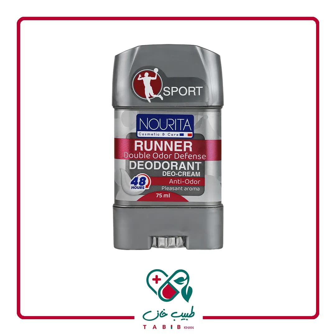 استیک کرمی خوشبو کننده بدن اسپرت رانر نوریتا 75 میلی لیتر/Runner Deodorant Deo Cream for Men Nourita 75 ML