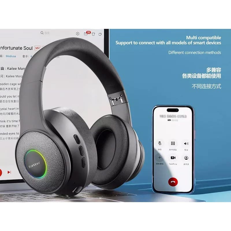 هدفون بلوتوثی رم خور Earldom ET-B07 Wireless Headphone