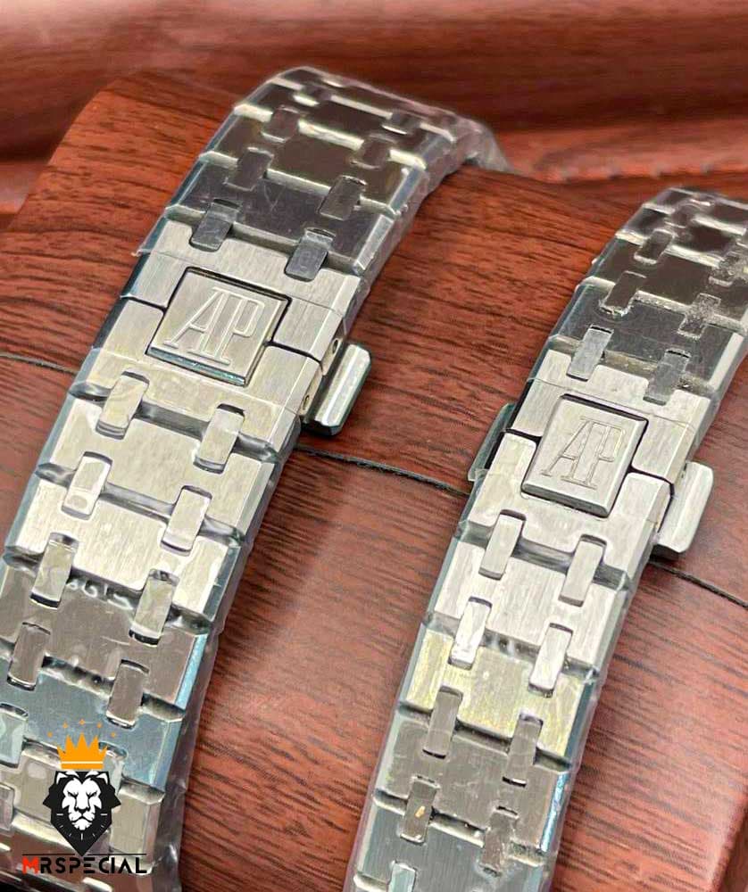 ساعت ست اودمار پیگه مردانه و زنانه استیل صفحه کله غازی Audemars Piguet Royal 01572 — تصویر ۶