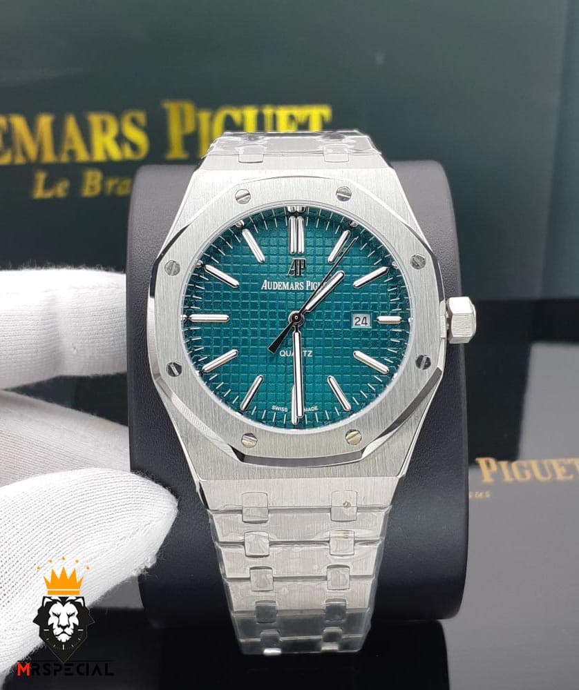 ساعت ست اودمار پیگه مردانه و زنانه استیل صفحه کله غازی Audemars Piguet Royal 01572 — تصویر ۳
