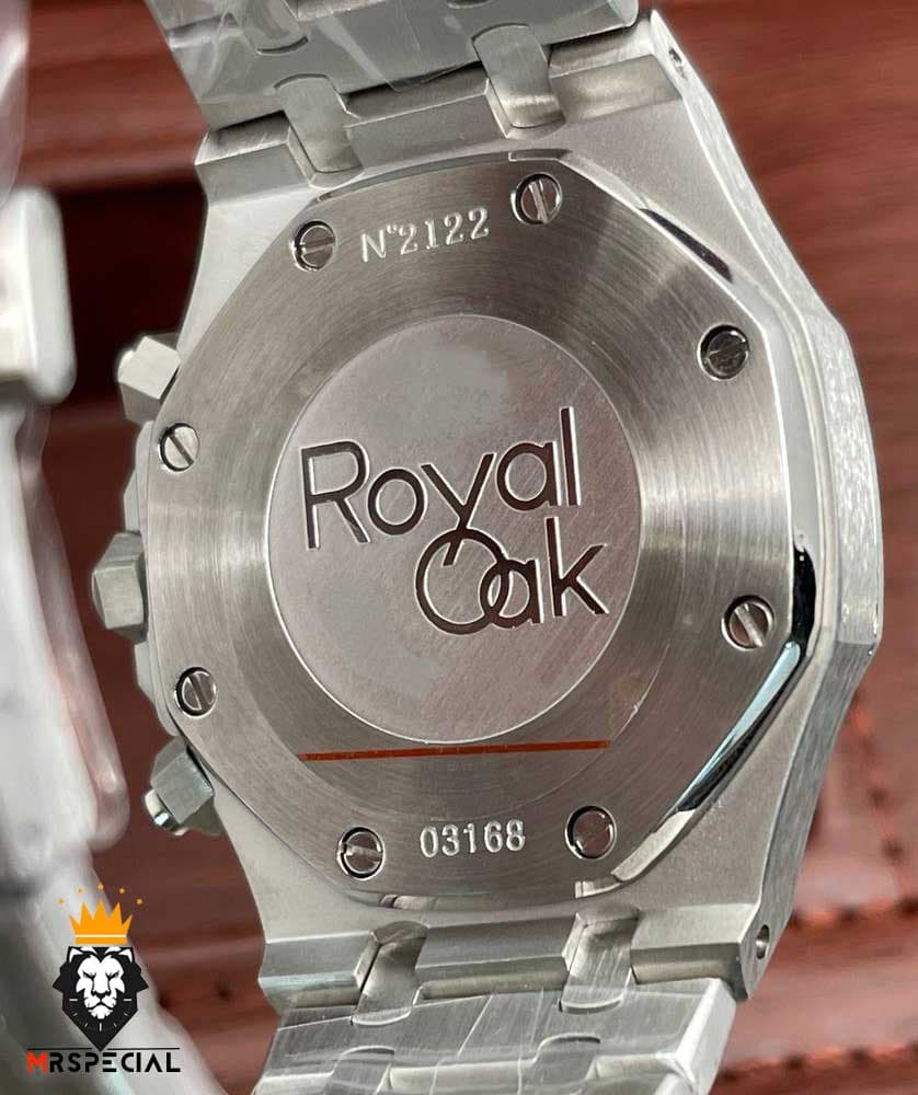 ساعت مردانه اودمار پیگه کرنوگراف استیل صفحه سبز AUDEMARS PIGUET ROYAL 01565 — تصویر ۳