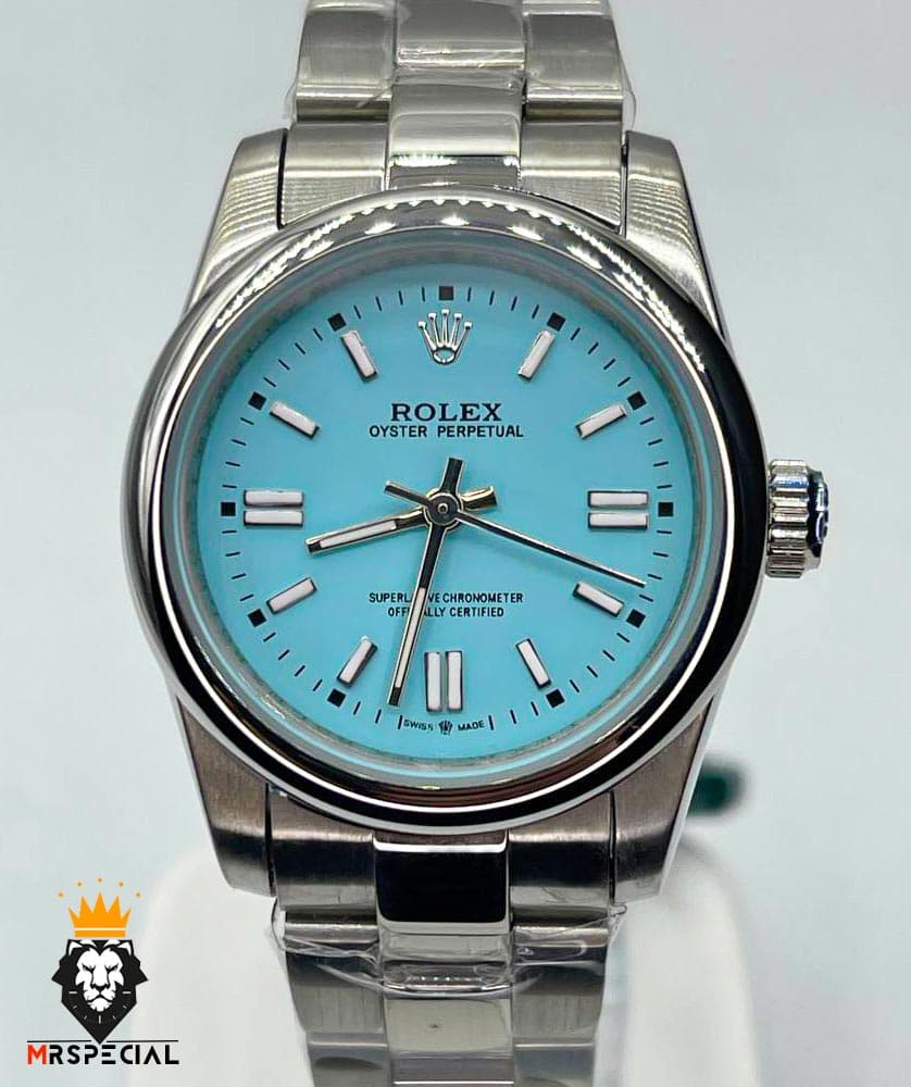 ساعت ست مردانه و زنانه رولکس پرپچوال اتوماتیک صفحه تیفانی 01463 Rolex Oyster Perpetual — تصویر ۷