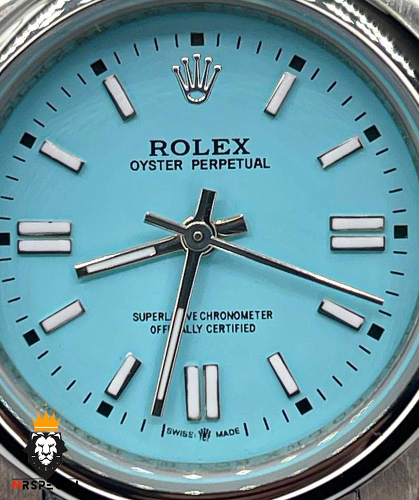 ساعت ست مردانه و زنانه رولکس پرپچوال اتوماتیک صفحه تیفانی 01463 Rolex Oyster Perpetual — تصویر ۳