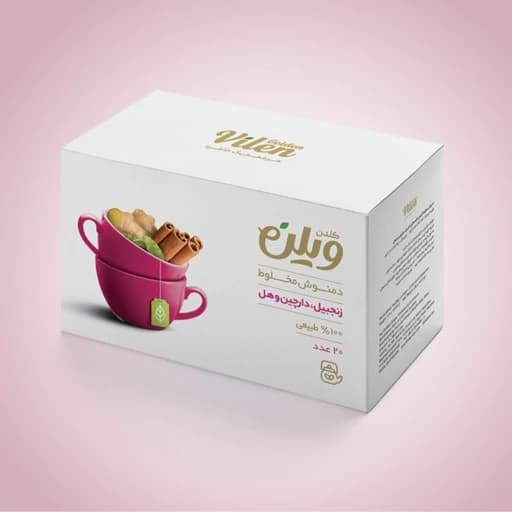 دمنوش مخلوط گیاهی زنجبیل دارچین هل (20 عددی)