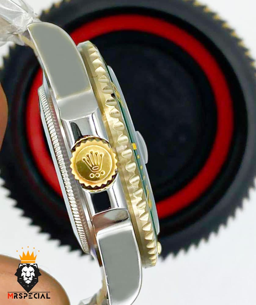 ساعت رولکس مردانه مدل ساب مارینر اتوماتیک دورنگ طلایی صفحه ابی 01380 ROLEX SUBMARINER — تصویر ۴