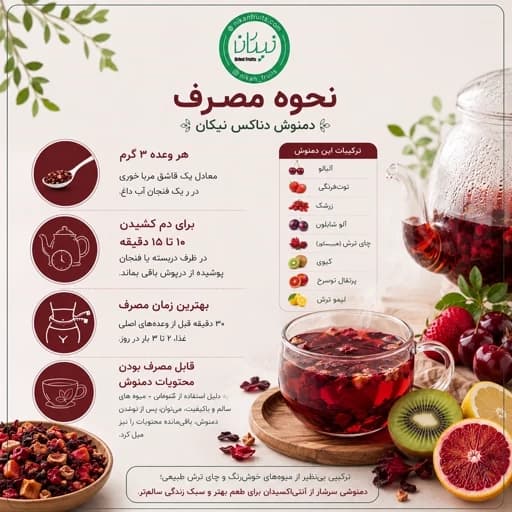 دمنوش میوه ای دتاکس (سم زدا) نیکان
