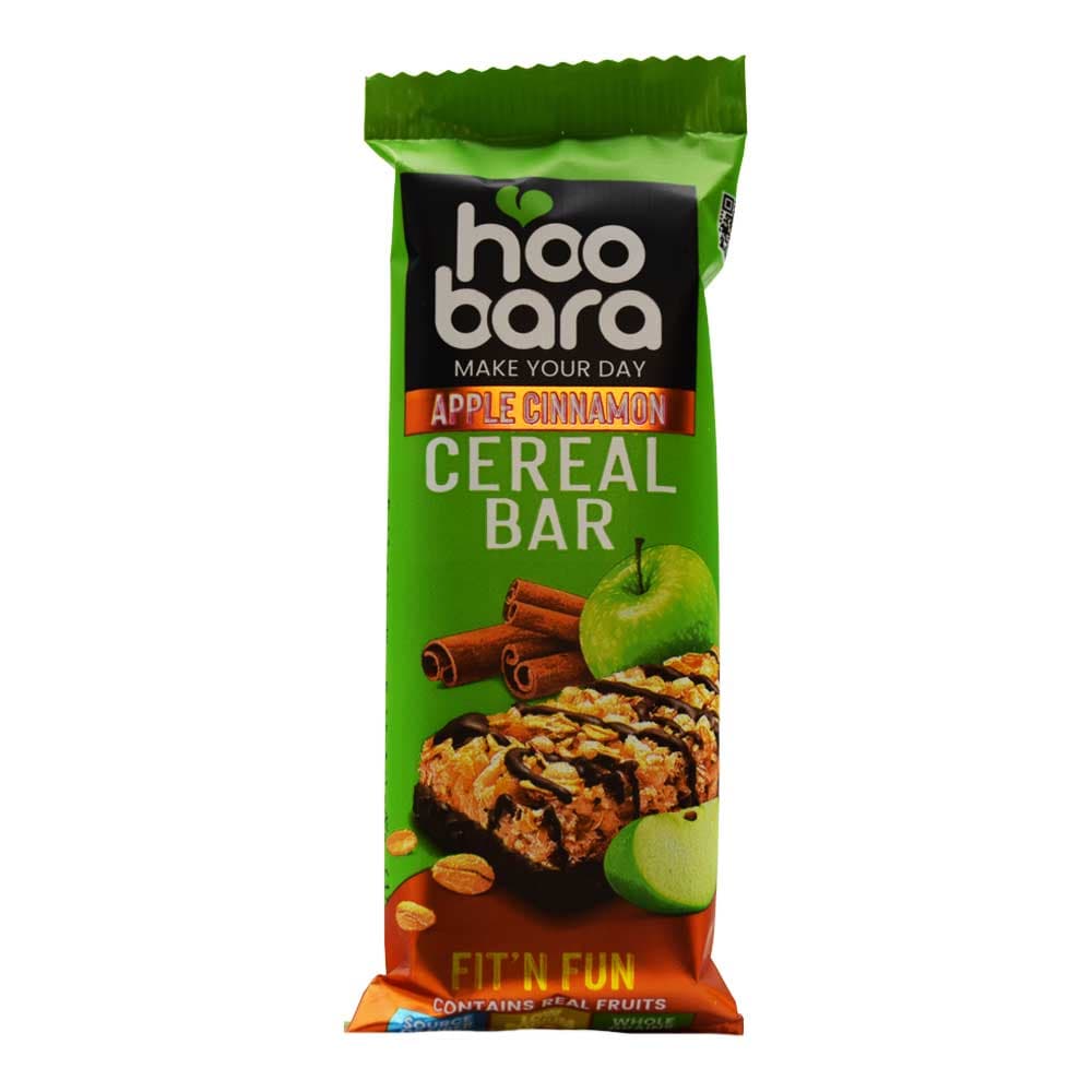 غلات بار هوبارا HOOBARA با طعم سیب دارچین وزن 30 گرم