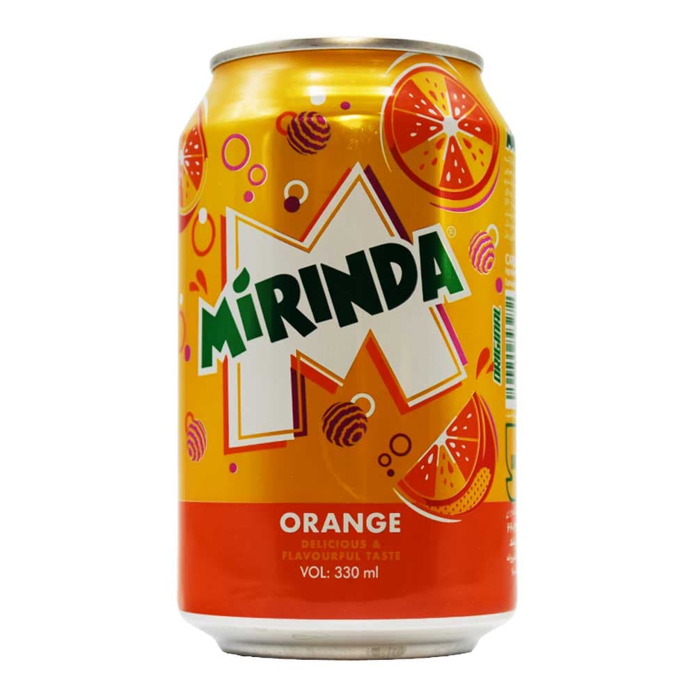 نوشابه گازدار پرتقالی میرندا MIRINDA حجم 330 میلی لیتر