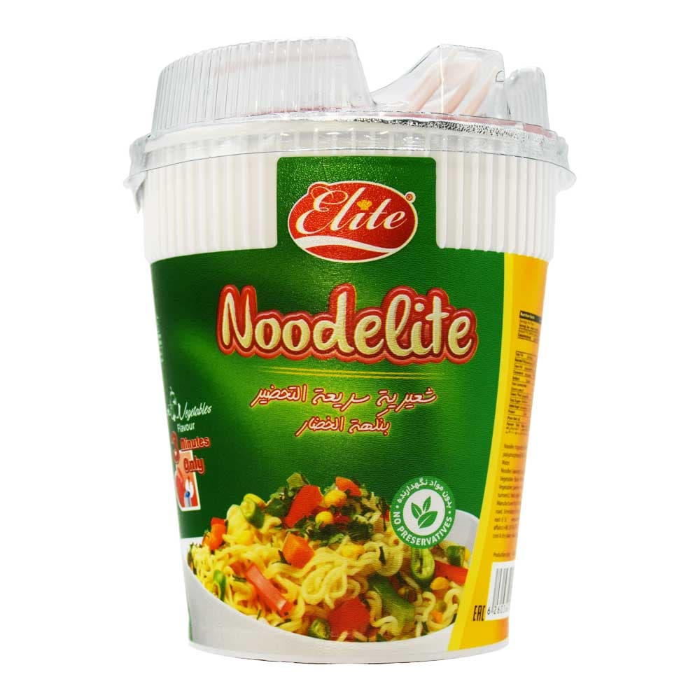 نودل فوری لیوانی نودالیت NOODELITE با طعم سبزیجات وزن 65 گرم