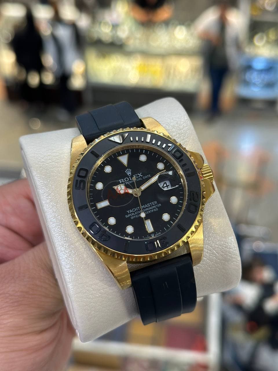 ساعت مچی مردانه رولکس یاخ مستر Rolex-Yacht مشکی طلایی