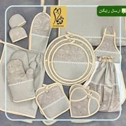 سرویس آشپزخانه مخمل 15 تکه مدل خاتون کد 148 — تصویر ۲
