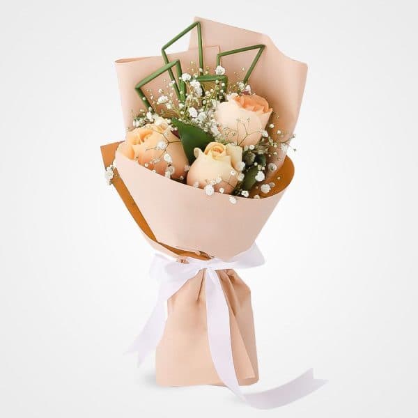دسته گل رز نباتی نور عشق