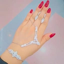 سرویس نقره زنانه عیار 925استاندارد بدون ریزش نگین ضد حساسیت — تصویر ۲