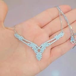 سرویس نقره زنانه عیار 925استاندارد بدون ریزش نگین ضد حساسیت — تصویر ۵