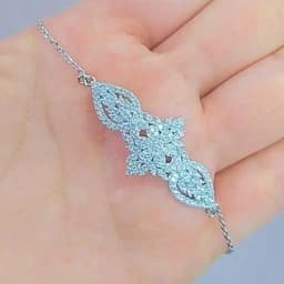 سرویس نقره زنانه عیار 925استاندارد بدون ریزش نگین ضد حساسیت — تصویر ۴