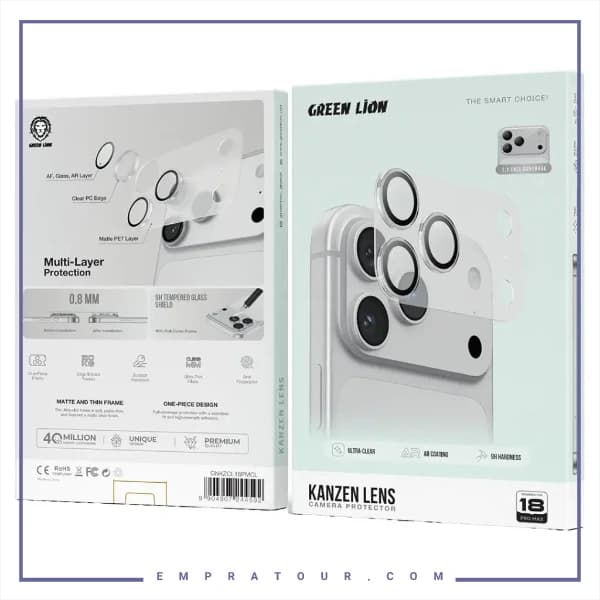 محافظ لنز دوربین آیفون 18 پرومکس گرین لاین Green Lion GNKZCL18PMCL — تصویر ۲