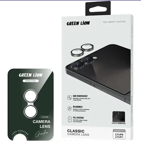 محافظ لنز دوربین برای 7،Z Flip 8 گرین لاین Green Lion GNCLLNSZFP8GY — تصویر ۶